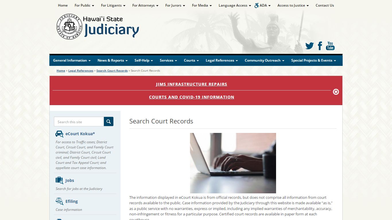 Judiciary | Search Court Records