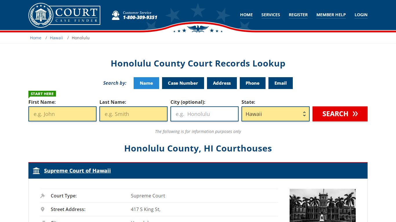 Honolulu County Court Records | HI Case Lookup