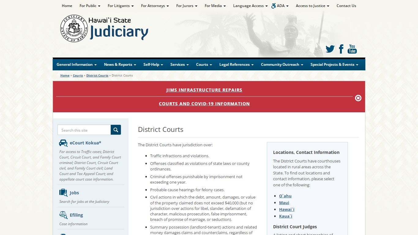 Judiciary | District Courts