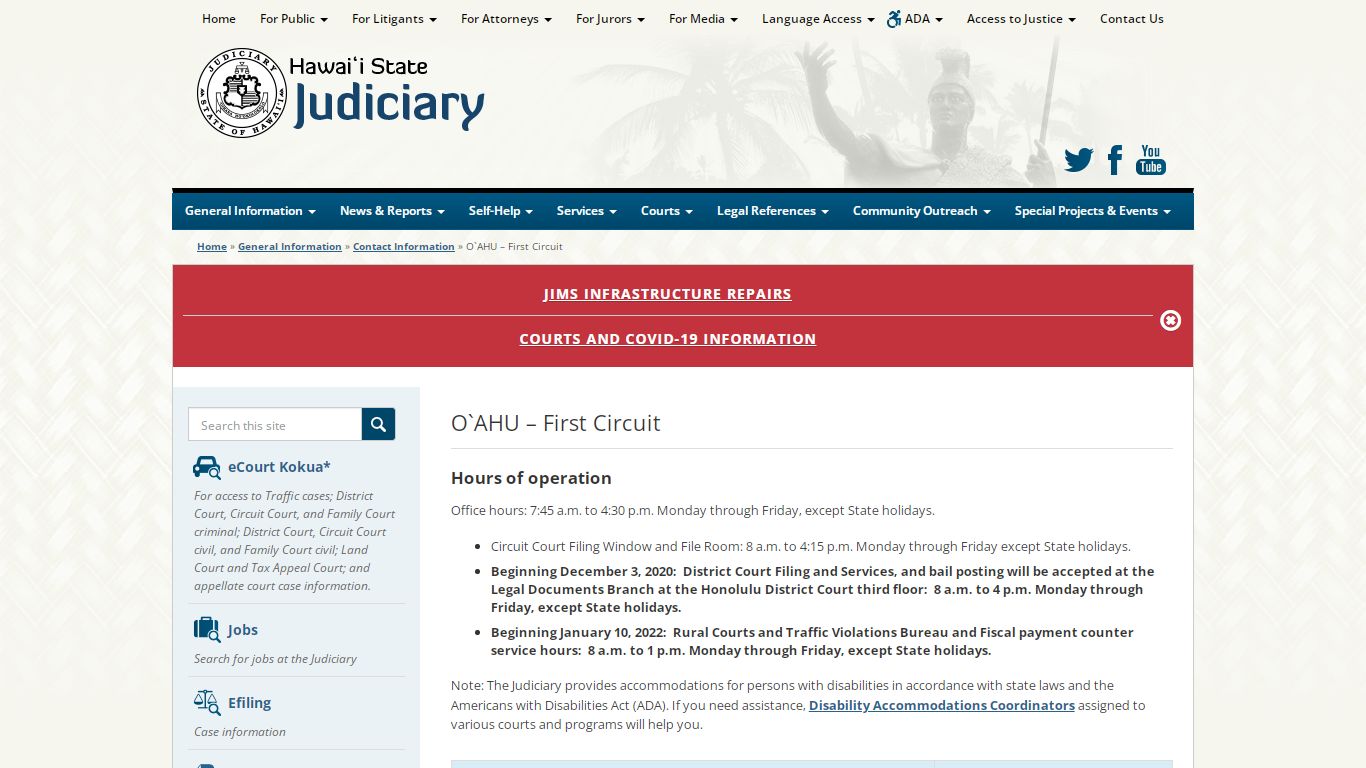 Judiciary | O`AHU – First Circuit